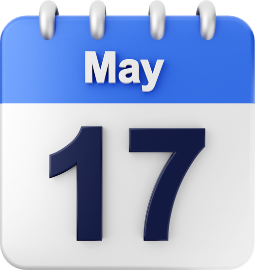 3d calendar may date 17
